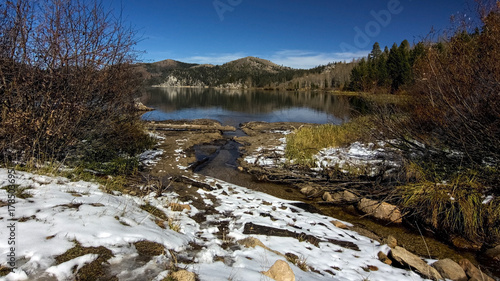 Marlette Lake in the Autumn after the first snow fall