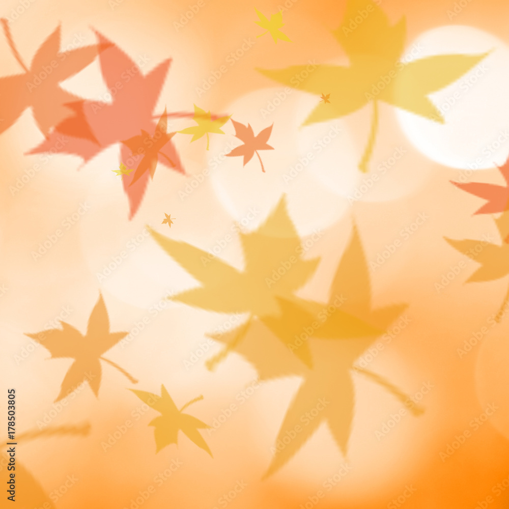 Autumn maple leaves on blur orange background, fall, autumn background Autumn maple leaves on blur orange background, fall, autumn background