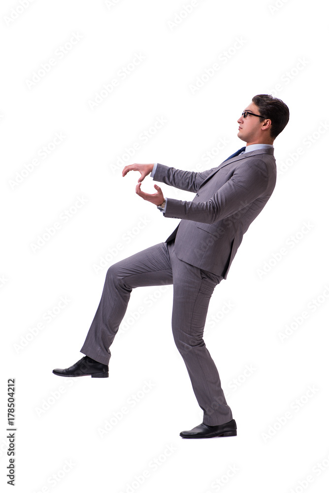 Puppet businessman isolated on white background Puppet businessman isolated on white background