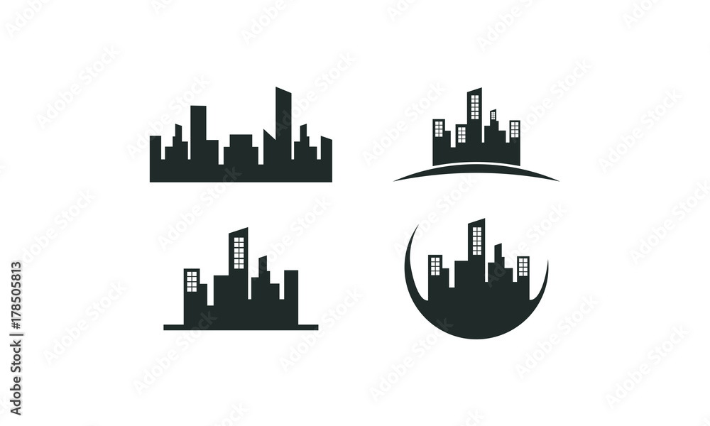 black urban vector logo design