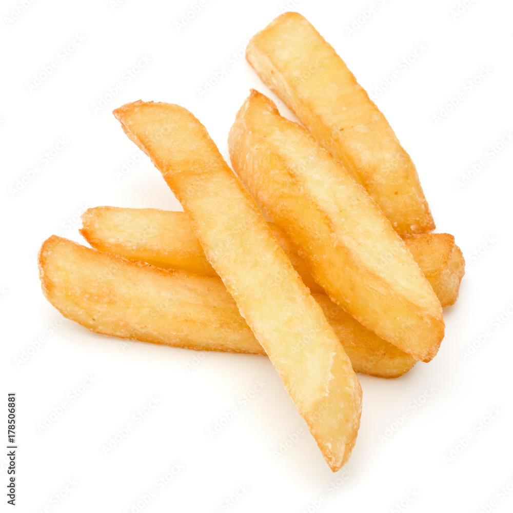 French Fried Potatoes isolated on white background French Fried Potatoes isolated on white background