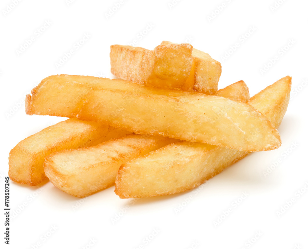 French Fried Potatoes isolated on white background French Fried Potatoes isolated on white background