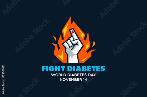 fight diabetes poster logo