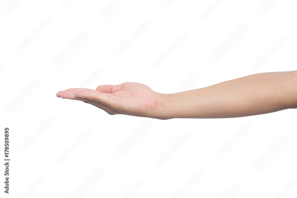 Man hand isolated on white background with clipping path Man hand isolated on white background with clipping path