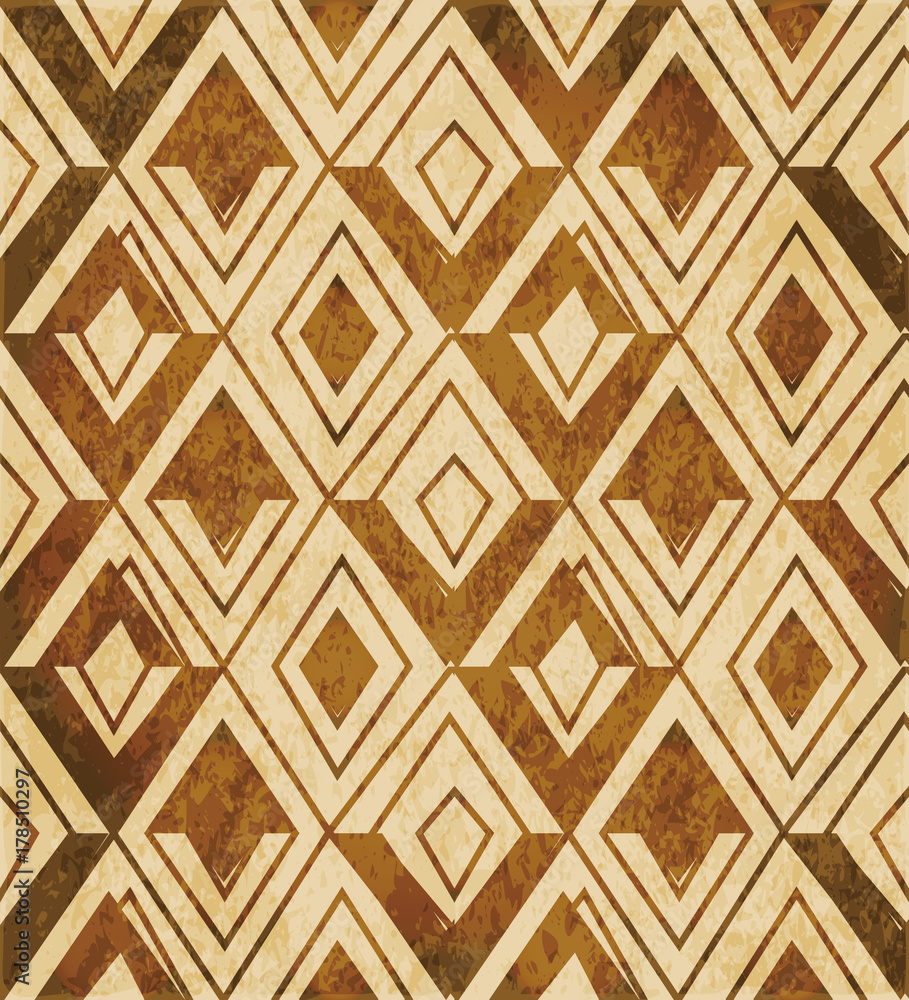Retro brown watercolor texture grunge seamless background triangle rhomb check geometry cross Retro brown watercolor texture grunge seamless background triangle rhomb check geometry cross