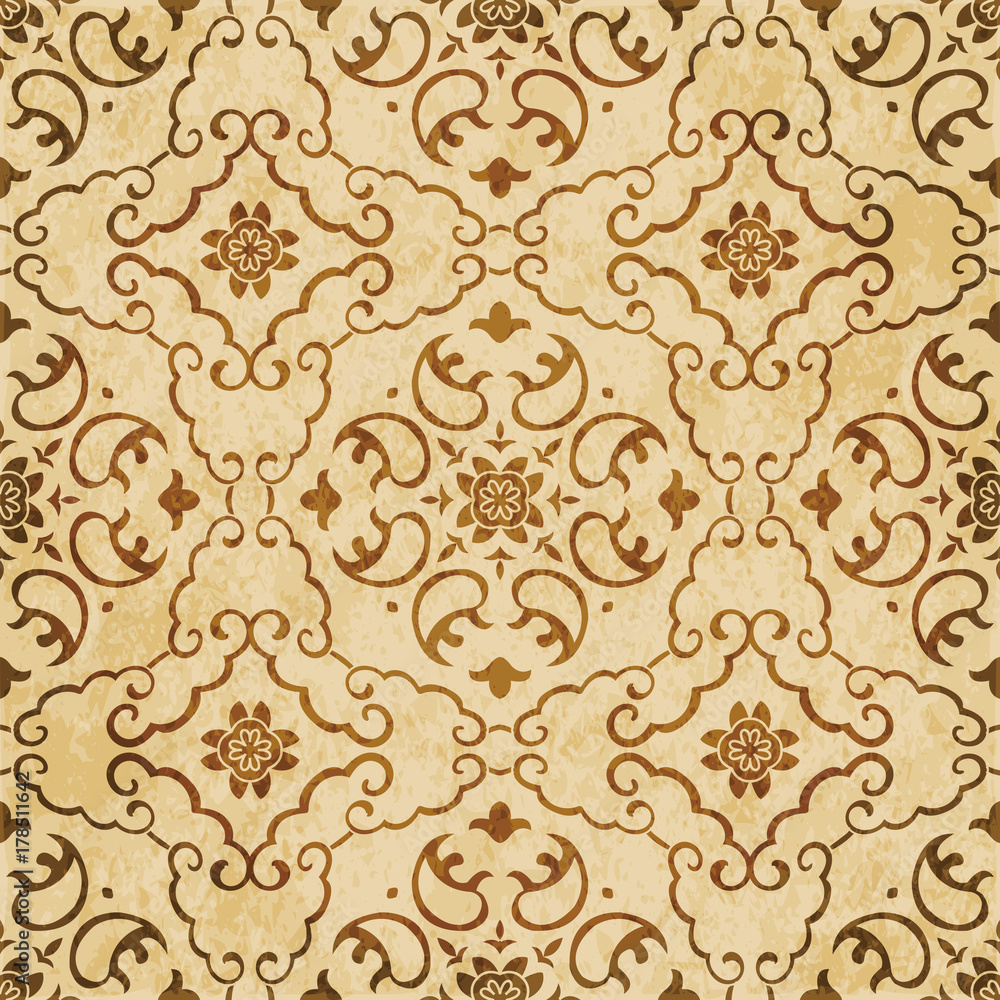 Retro brown watercolor texture grunge seamless background spiral cross frame flower Retro brown watercolor texture grunge seamless background spiral cross frame flower