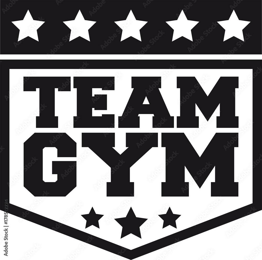 team gym wappen workout gym beast mode cool design logo gewicht heben