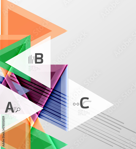 Triangles and geometric shapes abstract background
