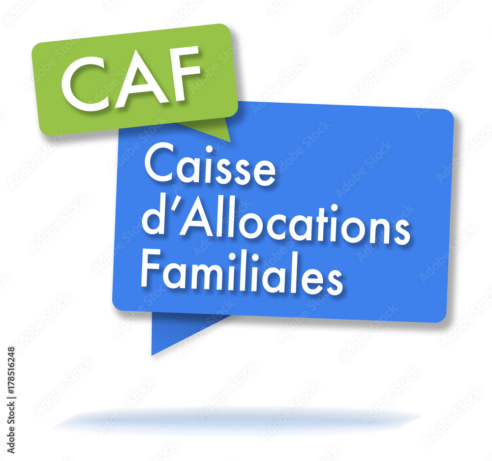 French CAF initals in colored bubbles French CAF initals in colored bubbles
