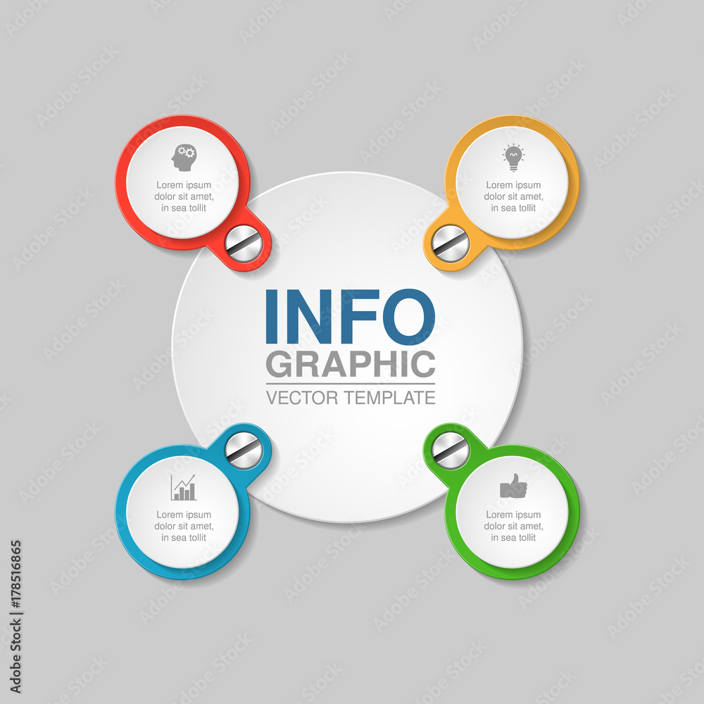 Vector infographic template for diagram, graph, presentation, chart, business concept with 4 options. Vector infographic template for diagram, graph, presentation, chart, business concept with 4 options.