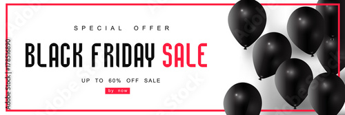 Black Friday, Big Sale, creative template on flat design