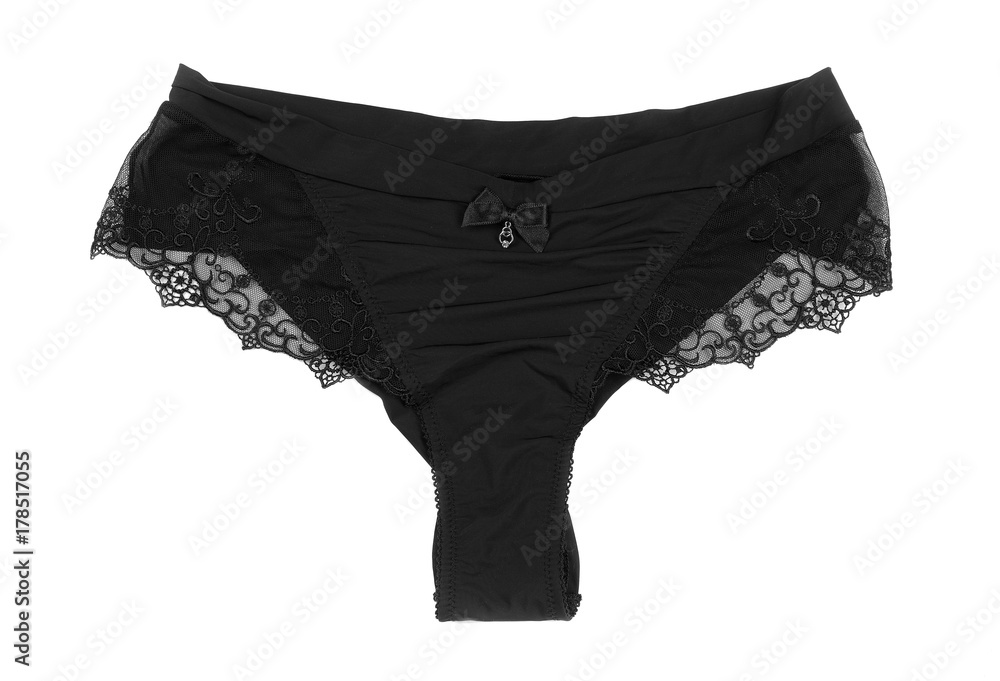Black seductive panties. Isolate on white Black seductive panties. Isolate on white