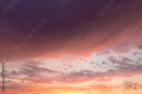 incredible sky at sunset / landscape background of clouds the modal time