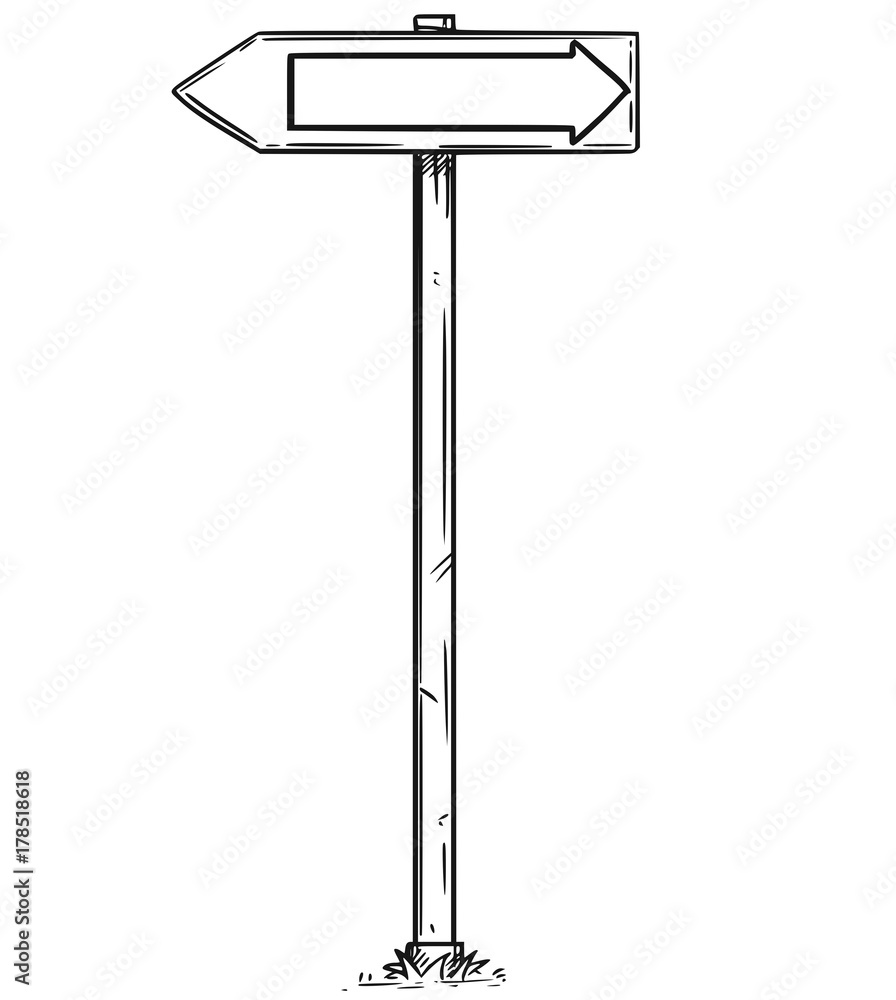 Drawing of Traffic Arrow Two Direction Sign Drawing of Traffic Arrow Two Direction Sign