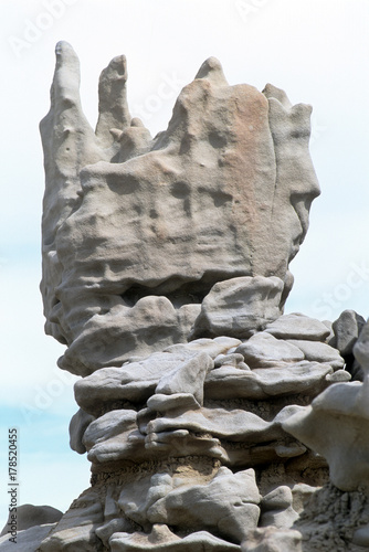 Block shaped rock formation in Fantasy Canyon, Utah © davidrh