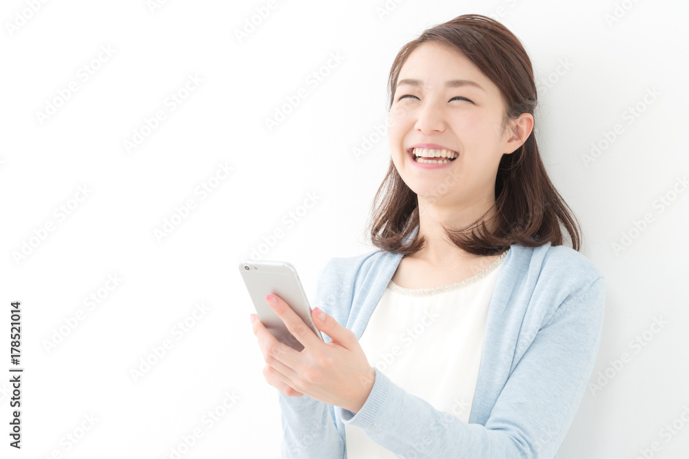 スマートフォン・女性 スマートフォン・女性