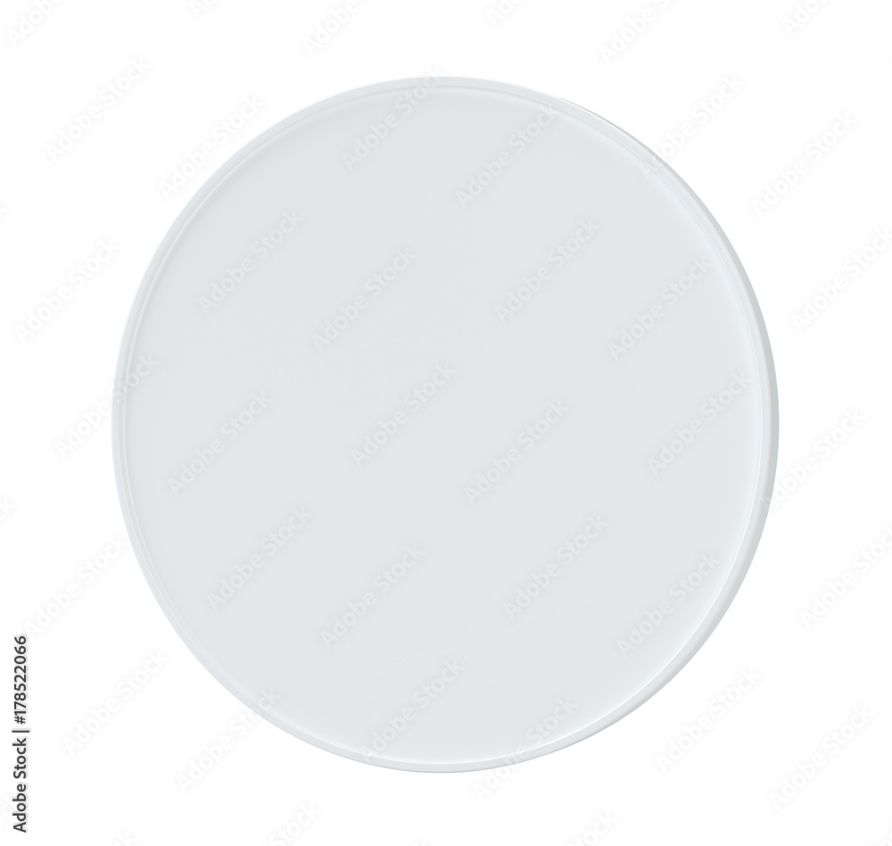 Blank round signboard on isolated white background. 3d rendering. Blank round signboard on isolated white background. 3d rendering.