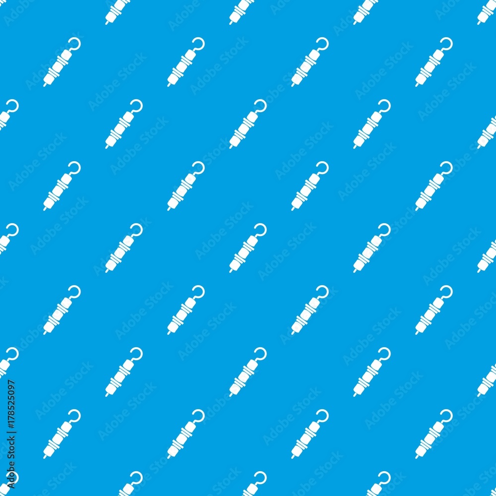 Kebab on skewer pattern seamless blue Kebab on skewer pattern seamless blue