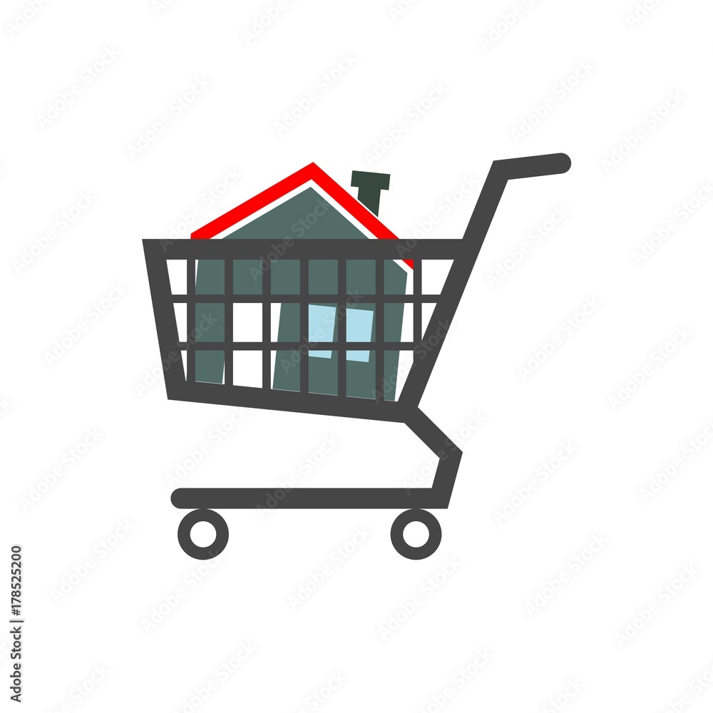 House in shopping cart House in shopping cart