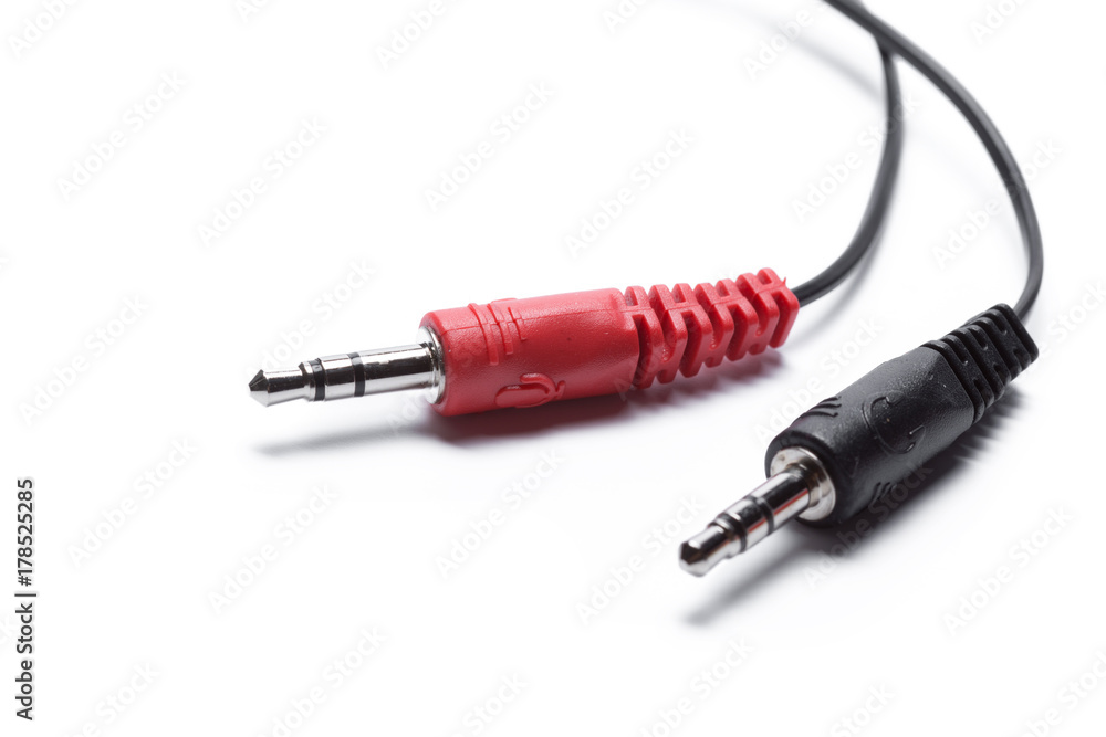 aux cable on the isolated background aux cable on the isolated background