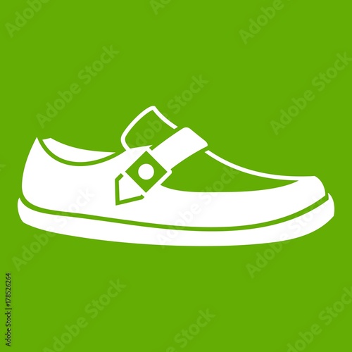 Men moccasin icon green