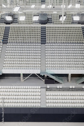 White seats in the large stadium
