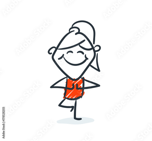 Strichfiguren - Frauchen: Entspannung, Yoga, Balance. (19)