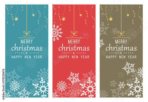 Set of Christmas Cards. Vector christmas / New Year banners