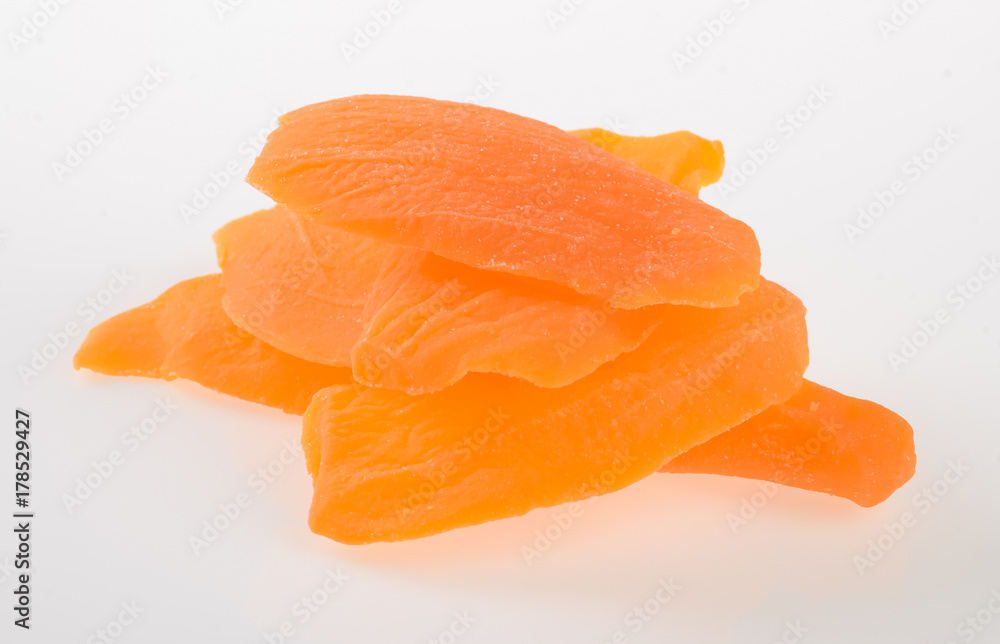 Dried Mango or Dried Mango slices on a background. Dried Mango or Dried Mango slices on a background.