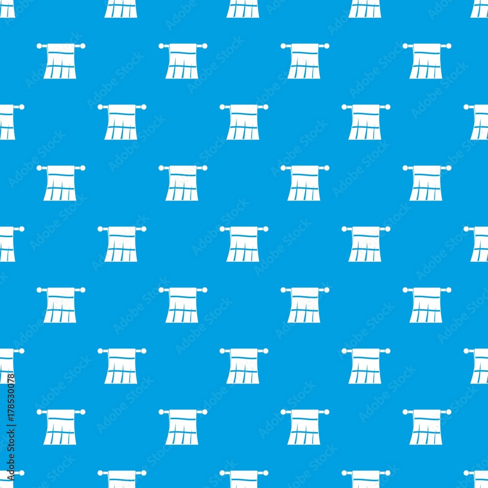 Towel on a hanger pattern seamless blue