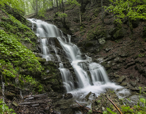 Mountain waterfall Shipit Transcarpathian region Ukraine