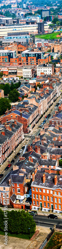 Aerial view of Liverpool, UK residential area