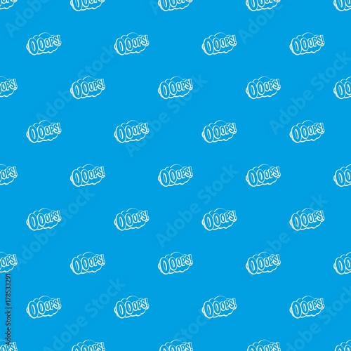 OOOPS, comic book explosion pattern seamless blue