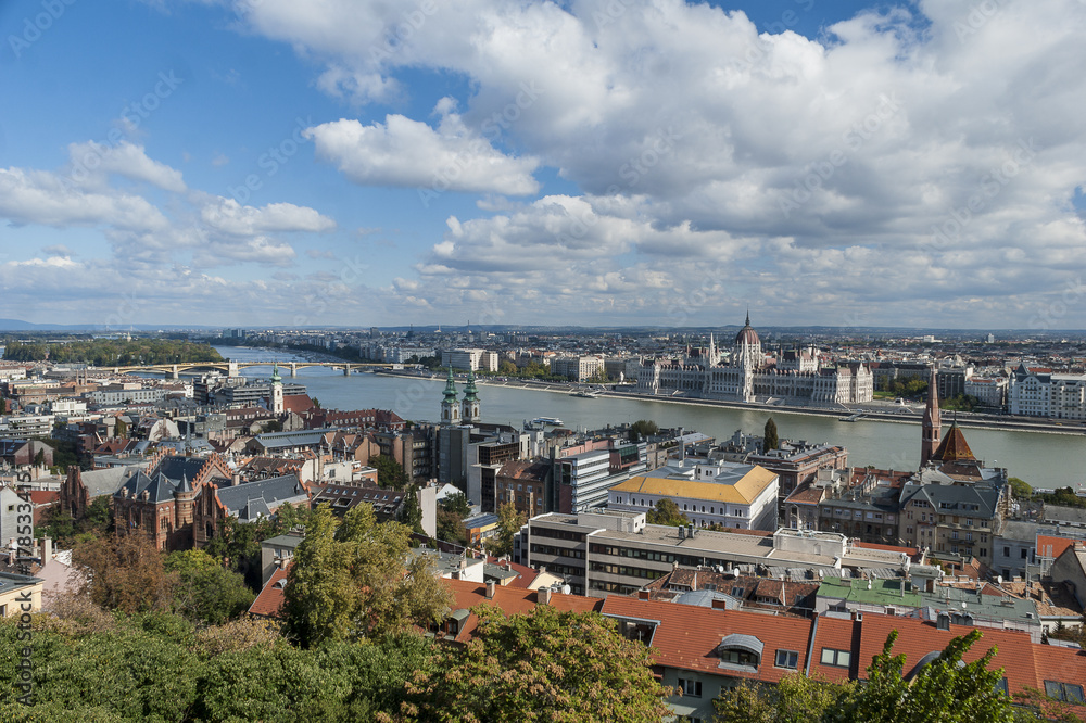 Danube panorama from Buda Castle