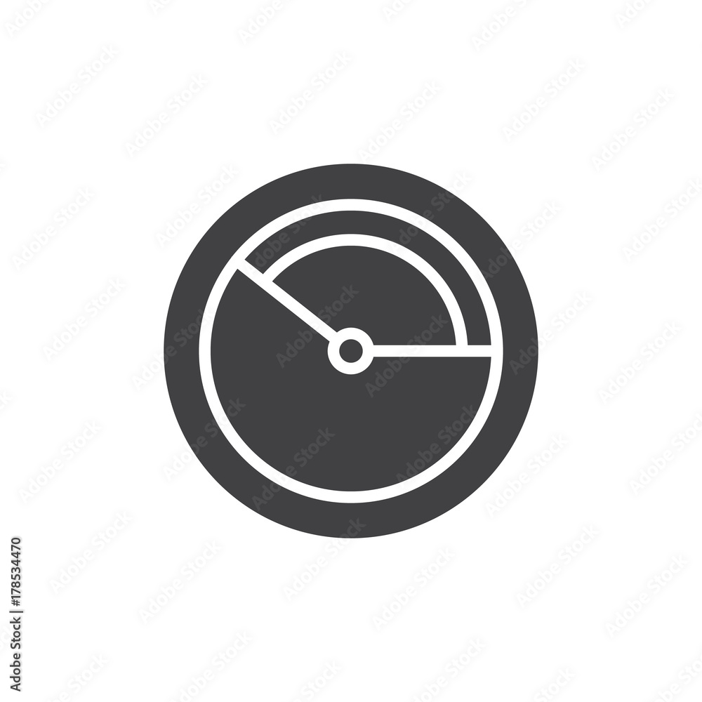 Circular clock icon vector, filled flat sign, solid pictogram isolated on white. Time control symbol, logo illustration Circular clock icon vector, filled flat sign, solid pictogram isolated on white. Time control symbol, logo illustration