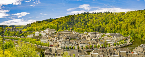 Bouillon village and castle panorama, Belgium