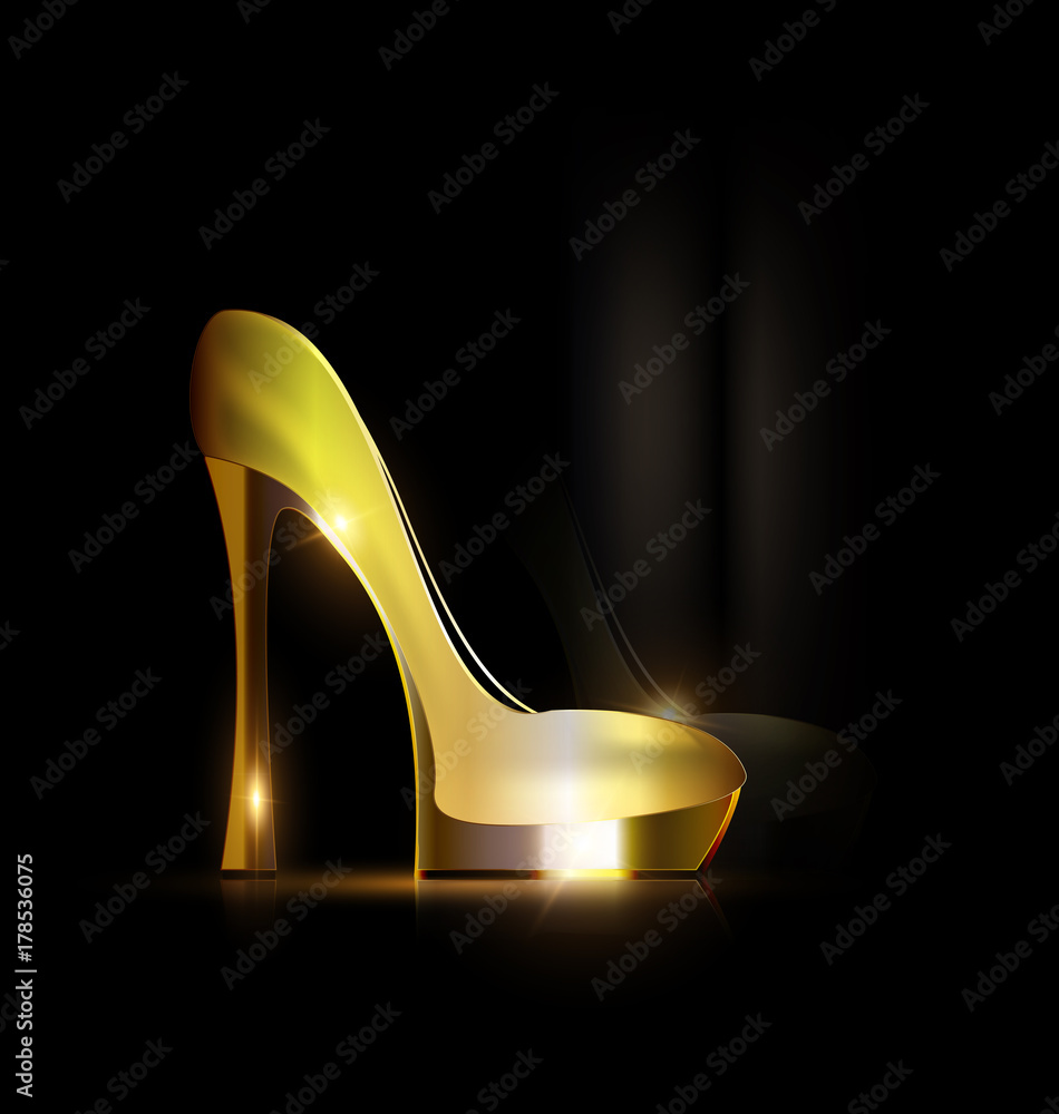 reflection of golden shoe reflection of golden shoe
