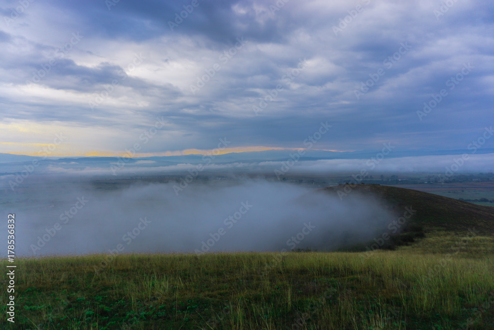 Morning fog in the mountains Morning fog in the mountains
