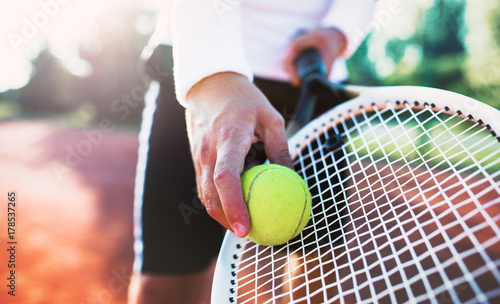 Tennis player. Sport, recreation concept © bobex73