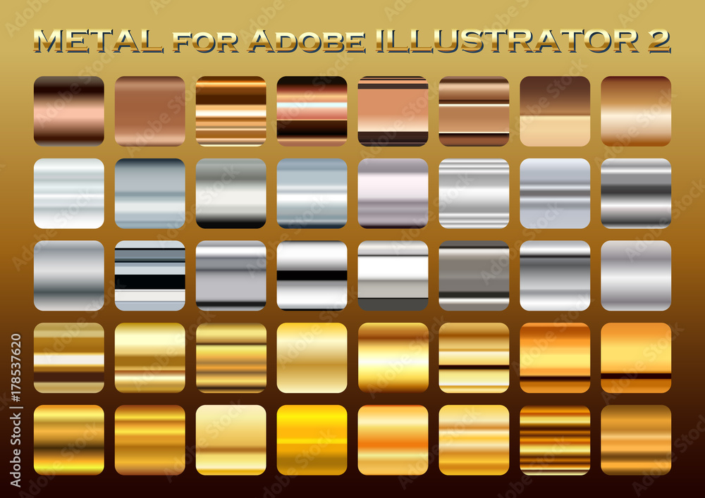金 銀 銅 メタルカラー グラデーションセット Stock ベクター Adobe Stock 金 銀 銅 メタルカラー グラデーションセット Stock ベクター Adobe Stock