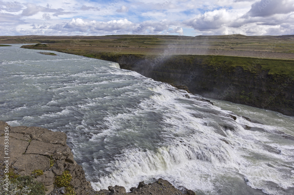Obraz premium Gullfoss, an iconic waterfall of Iceland