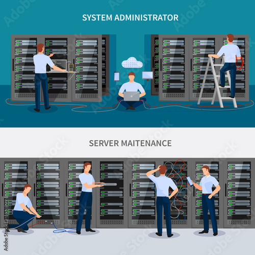 Server Maintenance Banners Set