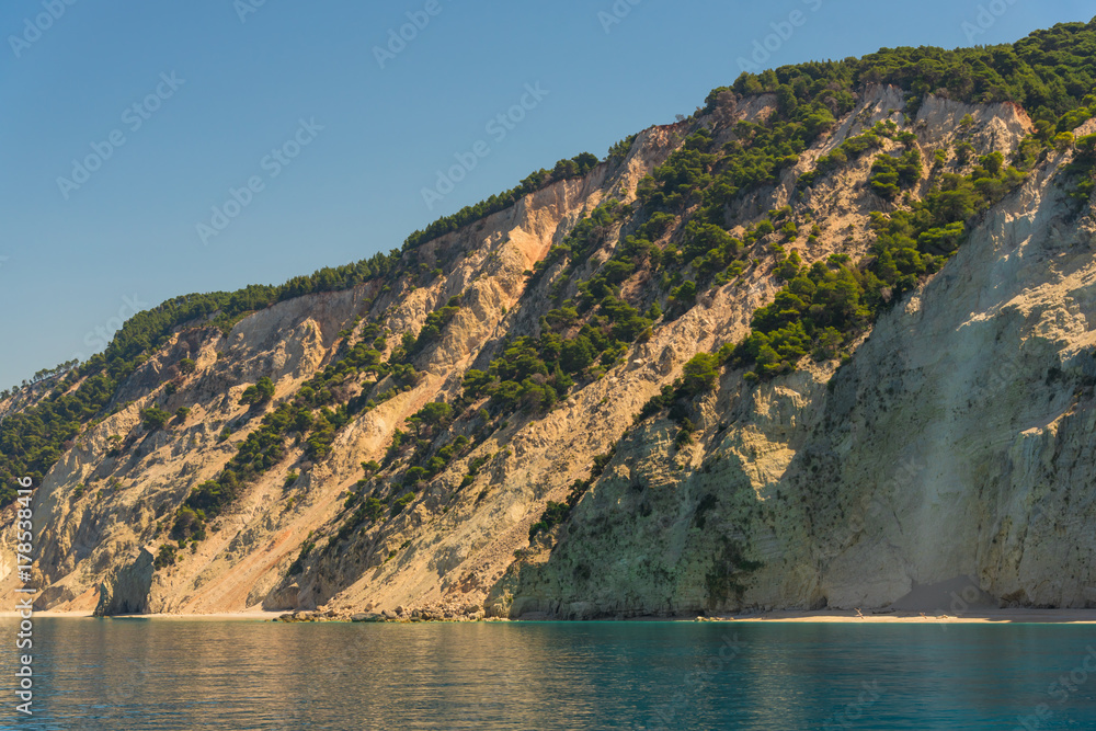 Wild beach in Lefkada island, Greece