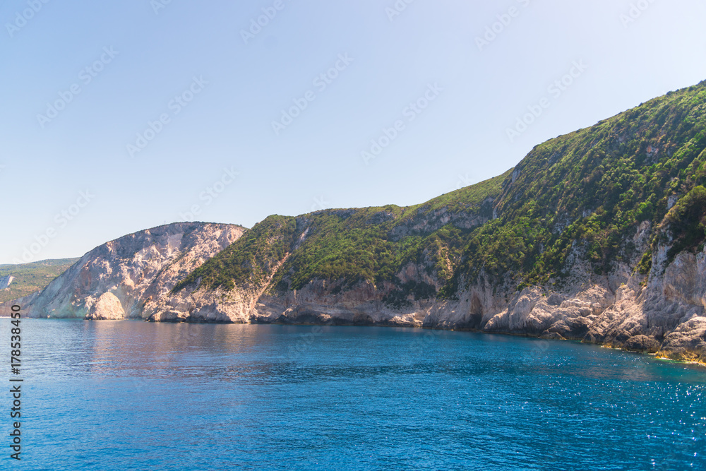 Sea landscape in Lefkada island, greece