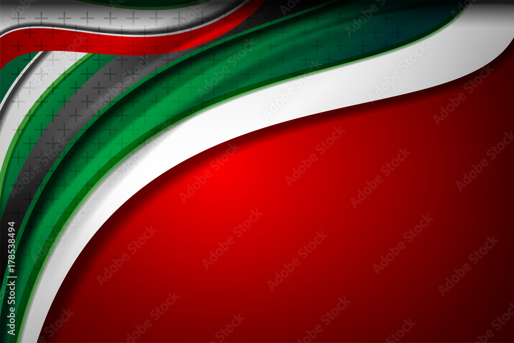 National Flag of United Arab Emirates Background Concept for Independence Day and other events, Vector Illustration Design