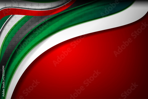 National Flag of United Arab Emirates Background Concept for Independence Day and other events, Vector Illustration Design
