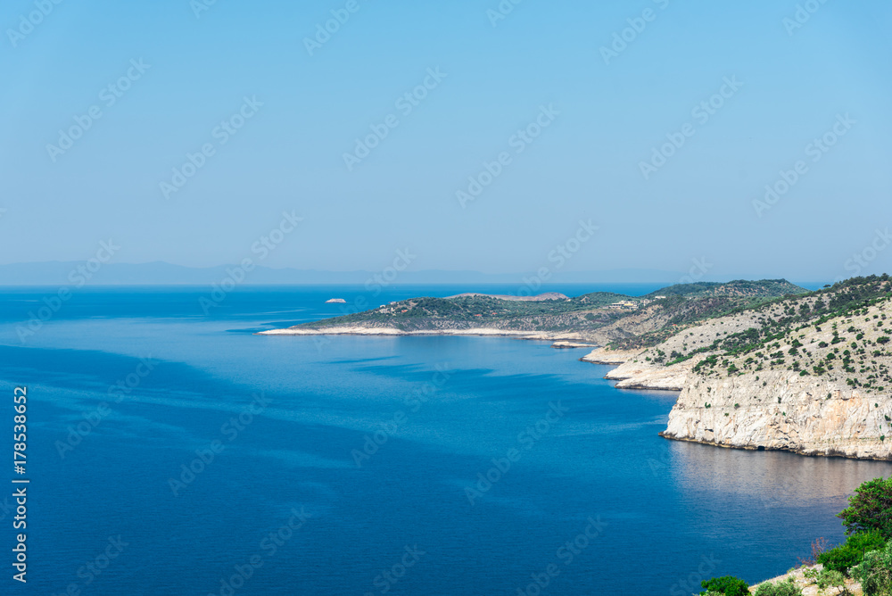 Sea landscape at Lefkada island, Greece