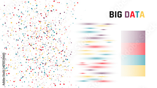 Big data. concept of ordering data. Vector illustration