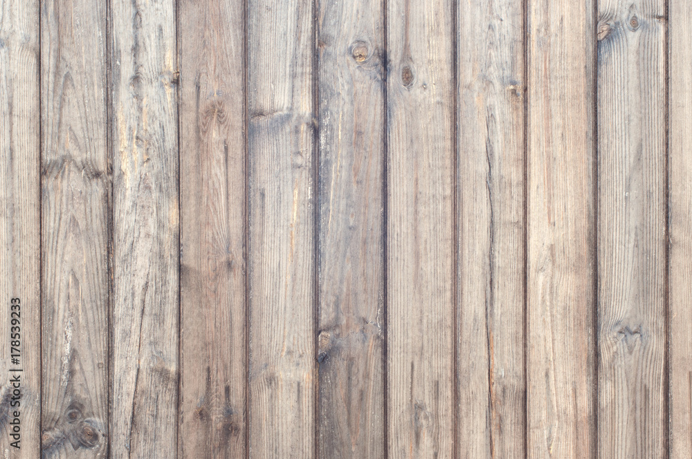 Naklejka premium Brown plank wood wall background (texture)