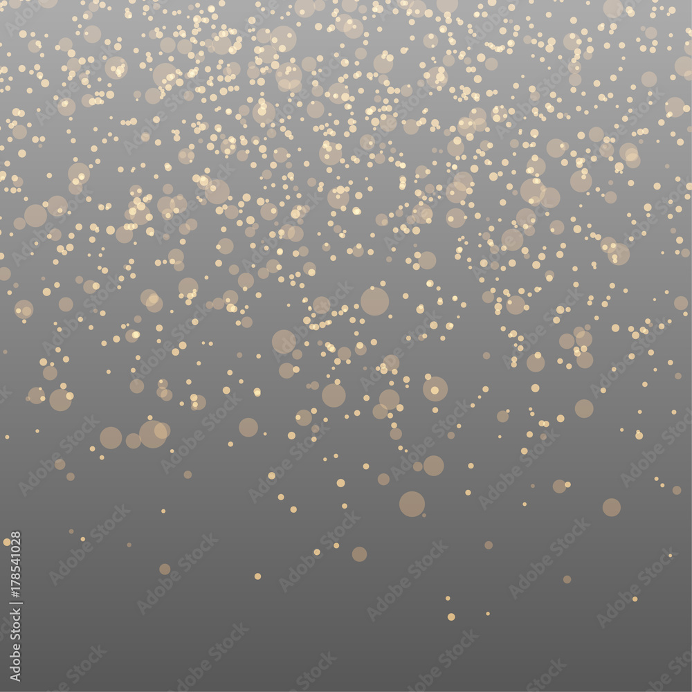 Falling golden transparent confetti over dark gradient background Stock ...